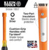Klein Tools 646-3/8-INS 3/8-Inch Hex Insulated Nut Driver, Made in USA, 6-Inch Hollow Shaft and Cushion Grip Handle...