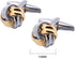2 Tone Gold & Sliver Knot Cuff Links for French Tuxedo Shirt Stainless Steel Metal Shirt Cufflinks In Gift Box for Anniversary...