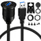 BATIGE Single Port USB 3.0 Male to USB 3.0 Female Car Mount Flush Cable Waterproof for Car Truck Boat Motorcycle Dashboard Panel - 6ft...