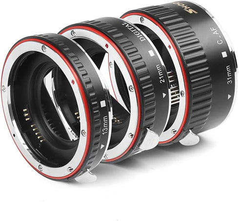 D&F AF Auto Focus Macro Extension Tube Set EOS EF/EF-S Lens Close-ups for Canon EOS EF Lens Such as Canon 7D,500D,600D,700D,5D, Rebel T2i, T3i, T5...
