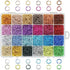 About 7200pcs 24 Colors Jump Rings Jewelry Findings 6mm Jewelry Open Jump Rings for Choker Bracelets Necklaces Chain Jewelry Making...