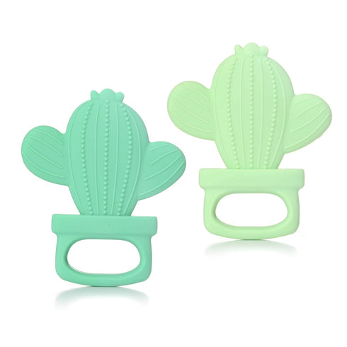 PrimaStella Silicone Cactus Teethers for Infants, Babies and Toddlers - Safety Tested - BPA Free - Cute, Soothing, Easy to Hold - Baby Teether Toy...