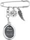 FEELMEM Loss Memorial Gift I Was Always His Angel Now He’s Mine Memorial Safety Pin Brooch Husband Dad Funeral Gift...