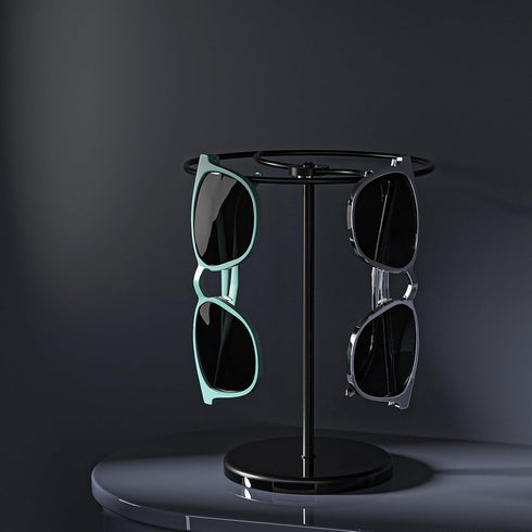 360° Rotating Sunglasses Organizer Stand, Eyewear Display Holder Stand, Eyeglasses Stand Rack for Nightstand Desk Bedroom or Shop Selling (Black)...