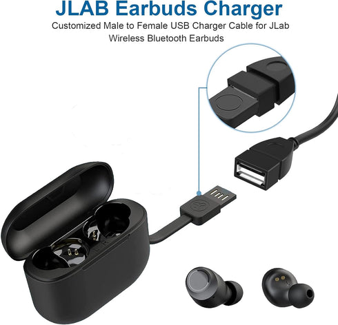 JBuds Air Charger Compatible with JLab Go Air Pop/Sport, JLab Epic Air ANC/Sport ANC, JLab JBuds Air/Sport/Executive/ANC/Play Gaming/Pro Wireless ...