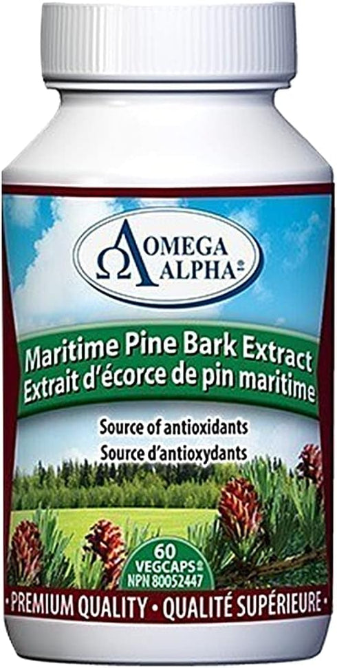 Omega Alpha Maritime Pine Bark Extract Anti Hypertenstion 60 Capsules...