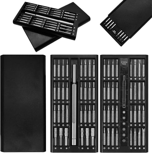 63 in 1 Precision Screwdriver Set, Electronics Precision Repair Tool Kit for Phone Watch Laptop PC Game Console, Multi-Bits Screw Driver Kits, Hom...