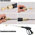 2Pcs Pressure Washer Extension Wand, Extension Lance (15"/38cm) + 30°Curved Extension Rod (8.7"/22cm), 1/4 Inch Quick Connect, 4000 PSI...