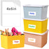 150 Pcs Labels for Storage Bins, 6 X 4 Inch Removable Labels for Storage Bins, Tear Resistant No Residue Storage Bin Labels, Matte White Blank Box...