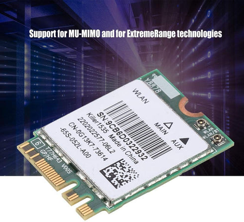5G 867Mbps Bluetooth 4.1 Wireless Network Card, WiFi Game M.2 NGFF WiFi Wireless Adapter,for Killer Wireless-AC 1535 Dual Band (2.4 GHz 5 GHz) 802...