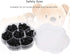 Mushroom Domed Black 184pcs DIY Plastic Eyes, Buttons, Artificial Animal Sewing Buttons for Art Toys Art Craft Craft Supplies...