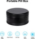 Portable Pill Box Metal Pill Case - Single Waterproof Pill Container for Purse & Pocket Travel Pillbox, Daily Round Aluminium Medicine Organizer H...