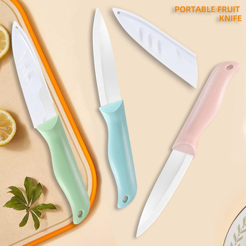 3 Pieces Ceramic Knives set, 4 inch Fruit Knife is Suitable for Most Vegetables, Fruits and Meats...