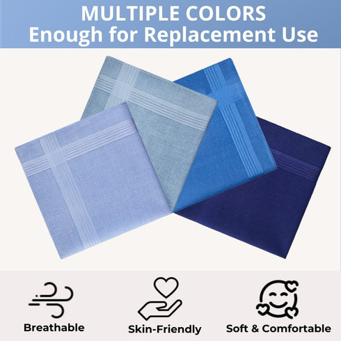 8 Pack Men's Handkerchiefs Cotton Handkerchiefs for Men 16 inch Large Mens Pocket Square Hankies Gents Hankerchieves for Men Women...