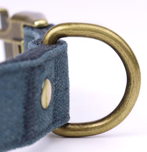 PET ARTIST Nylon Dog Collar for Large Dogs, Heavy Duty Dog Collar with Quick Release Metal Buckle, Soft Padded Blue Dog Collar, Adjustable Durable...