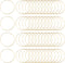 60Pcs 40mm Hoop Earrings Findings Round Beading Hoops Golden Brass Circle Ear Link Open Bezel Frame Pendant for Jewelry Making Women Crafting DIY ...