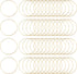60Pcs 40mm Hoop Earrings Findings Round Beading Hoops Golden Brass Circle Ear Link Open Bezel Frame Pendant for Jewelry Making Women Crafting DIY ...