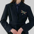 2Pcs Retro Crystal Dragonfly Brooches Elegant Enamel Rhinestone Animal Statement Brooch Pins Fashion Jewelry Accessories for Women Girl Gift Gold...