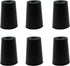 PENCK 6pcs Rubber Stopper with Hole 13mm to 17mm Tapered Plug Black Test Tubes Bungs Stoppers for Lab Home Use...