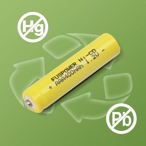 Rechargeable AAA NiCD Battery Triple A Batteries 1.2V 400mAh for Garden Lights Outdoor Solar Lights (12 Count (Pack of 1))...