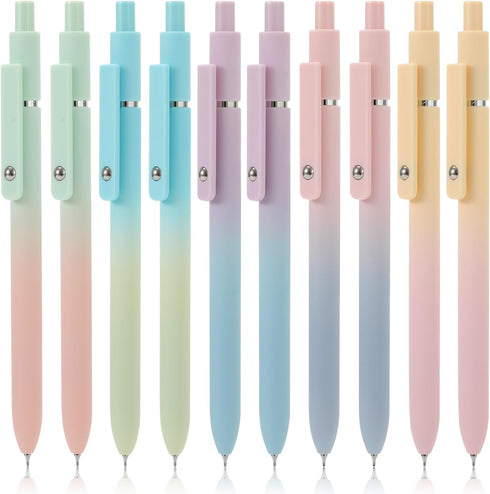 FIOVER 10pcs Pens Black Ink Gel Pens Medium Point 0.7mm Pen Smooth Writing High-End Series Cute Pens for Journaling Note Taking, Office School Sup...