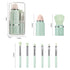 Travel Makeup Brushes Set, START MAKERS Retractable 8 in 1 Mini Powder Brush Beauty Sponge Blender, Synthetic Portable Foundation Blush Concealers...