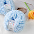 Chenille Yarn for Knitting Soft Poodle Yarn 2 Skeins Polyester 100%, 2.8oz(80g) Each, 55 Yards per Skein (Light Sky)......