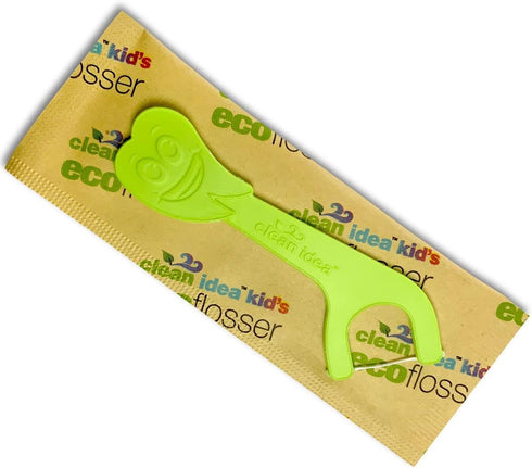 Kids Ecofloss Individually Wrapped - 150 Floss Picks - Flosser for Kids - Individually Packaged Floss Picks...