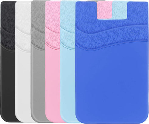 SS Phone Wallet Stick On, Adhesive Phone Card Holder Credit Card Stick on Wallet 2 Pocket Sleeve Suitable for iPhone, Samsung, Most Smartphones 6 ...