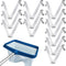 12Pcs Pool Brush Clip V-Shaped Clip, Easy to Install Pool Accessories Tools Pool Pole Clips Pool Hooks for Poles, Applies to Stainless Steel Clips...