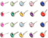 Amosfun 100pcs Mini Brads Heart Metal Scrapbooking brads Paper Fasteners for DIY Crafts 8x15mm (Random Color)...