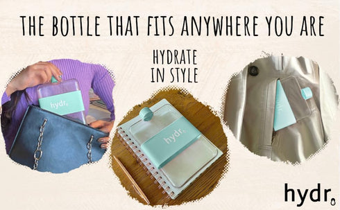 | 15oz Flat Water Bottle For Purse & Flexible Cleaning Brush | BPA Free Square Water Bottle | Leak/Drop Proof Slim Water Bottles For Travel, small...