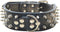 Studded Dog Collar, 2" Leather Spiked Dog Collar for Medium Large Dogs Pit Bull Mastiff Bully Boxer (M:17-20 inch, Black-1)...