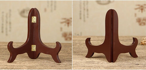 2 PCS Wood Easels Wooden Plate Stand Folding Display Stands, 5 Inch...