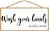 Wash Your Hands ya Filthy Animal Sign - Funny Bathroom Signs - Bathroom Signs Decor Funny - Home Decor Signs - Rustic Wall Decor 5 x 10 Inches...
