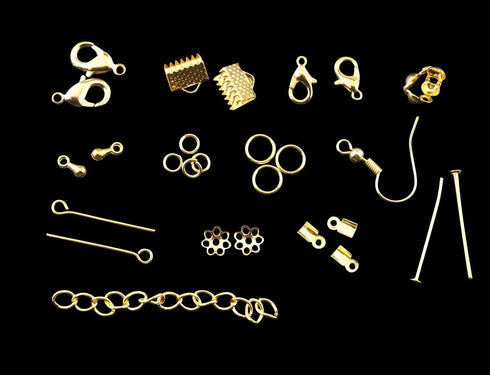 ALLinONE Jewelry Making Supplies Kit Jewelry Findings Necklace Earring Repair Kit for DIY Craft Jewelry Making (Gold)...