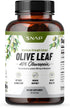 Olive Leaf Extract Capsules - Super Strength 40% Oleuropein for Blood Flow Support, Improve Digestion, Antioxidant Boost Supplement, Improve Brain...