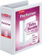 Cardinal 17810 Performer ClearVue Slant-D Ring Binder, 4-Inch Cap, 11 x 8 1/2, White...