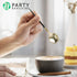 Party Bargains Disposable Plastic Teaspoon Flatware Utensils, 32 Pack, Black/Gold, Novelty Modern Design Kitchen Silverware Cutlery for Household ...