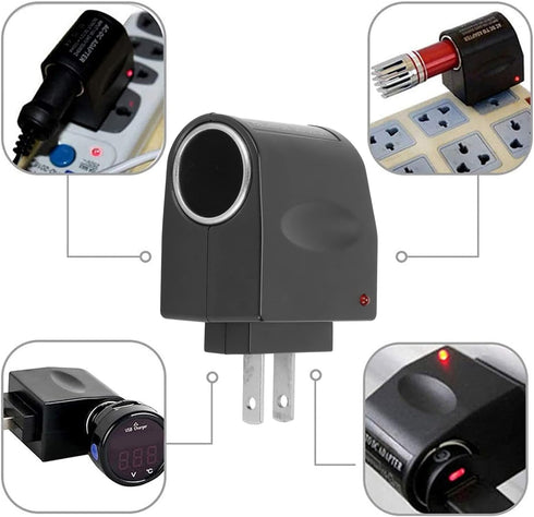 12V 1.5A DC Converter, AC 110V 240V to DC 12V Car Cigarette Lighter Socket Power Adapter, 18W Power Supply Converter Transformer Wall Plug Adapter...