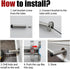 JQK Door Stopper, 304 Stainless Steel Thicken 1mm Sound Dampening Door Stop Bumper Wall Protetor 1 Pack, Brushed, DSB5-WN...