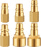 6 Pcs R1234yf to R12 Retrofit Conversion Adapter Fitting Kit Compatible with 1/4 Sae Thread Low High Side Retrofit Conversion Ac Charging Port Ada...