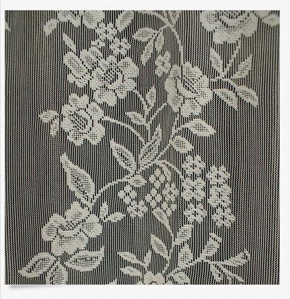 Romance Lace Fabric Shower Curtain with an Attached Valance, 70 X 72 Long...