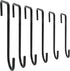 6PCS Vinyl Fence Hooks, 2 x 6 Inches Patio Hooks, Black Powder Coated Steel Hangers for Hanging Bird Feeder, Plants, Lights, Planters, Pool Equipm...