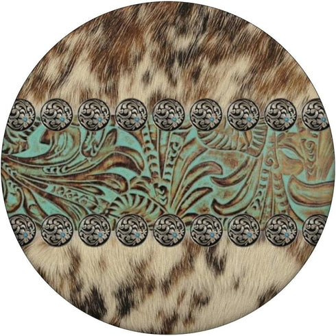 boho cowgirl fashion cowboy print western country teal green PopSockets PopGrip: Swappable Grip for Phones & Tablets PopSockets Adhesive PopGrip...
