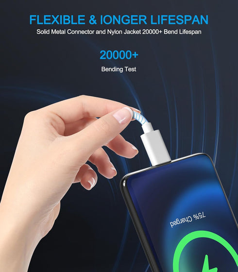 Short Micro USB Cable 1ft,Fast Android Phone Charger Cord,Micro-B Sync Data Charging Cable Compatible with Samsung Galaxy S7 J7,Fire Stick,Tablet...