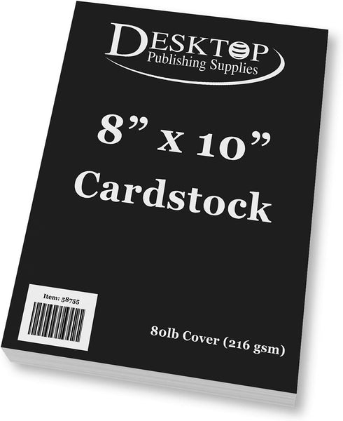 Premium Black 8x10 Cardstock - Thick Heavyweight 80lb Cover (20 Sheets)...
