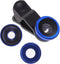 Hemobllo Phone Camera Lens - 3 in 1 Cell Phone Camera Lens Kit 180° Fish Eye Lens + 0.67X Wide Angle Lens + Macro Lens Portable Phone Lens Kit Uni...