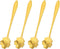 uxcell 4Pcs Stainless Steel Flower Spoons 5 Inch Cherry Blossom Shape Coffee Spoon Small Teaspoon Dessert Spoon for Espresso Sugar Cake, Gold...