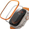 Lamicall for Apple Watch Ultra 2/Ultra Titanium Screen Protector - Aviation Titanium Bumper Frame Case Cover, 2Pack Professional Tempered Glass Fi...